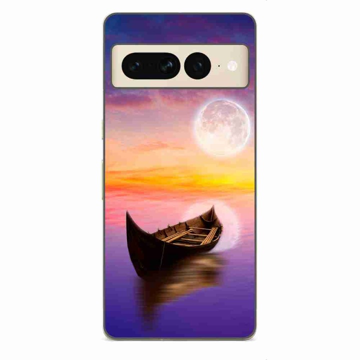 Husa compatibila cu Google Pixel 7 Pro Silicon Gel Tpu Model Moonlit Serenity