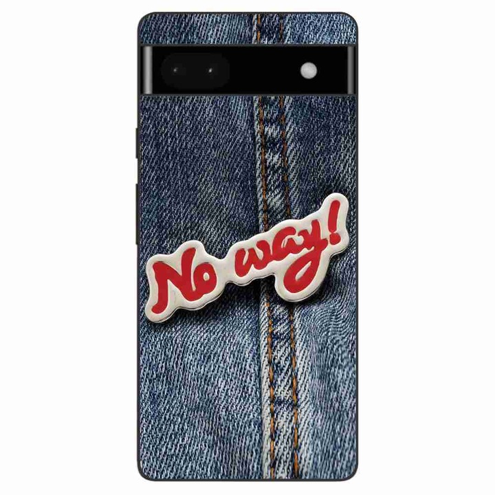 Кейс, съвместим с Google Pixel 6A Silicone Gel Tpu Model No Way Jeans