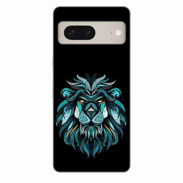 Husa compatibila cu Google Pixel 7 Silicon Gel Tpu Model Abstract Lion