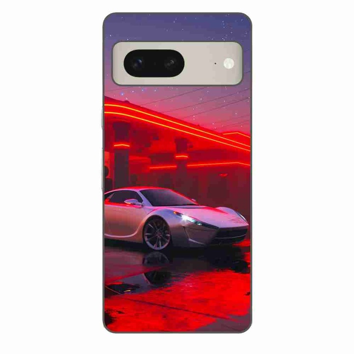 Husa compatibila cu Google Pixel 7 Silicon Gel Tpu Model Future Car