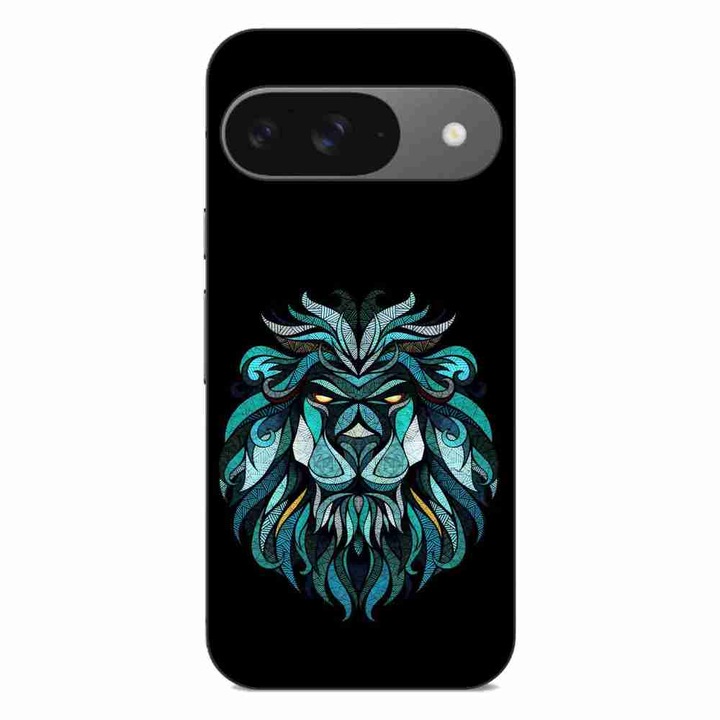 Husa compatibila cu Google Pixel 9 Pro Silicon Gel Tpu Model Abstract Lion