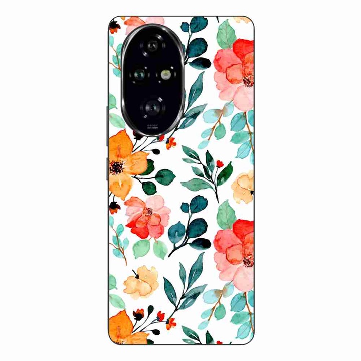 Husa compatibila cu Honor 200 Pro Silicon Gel Tpu Model Painted Flowers