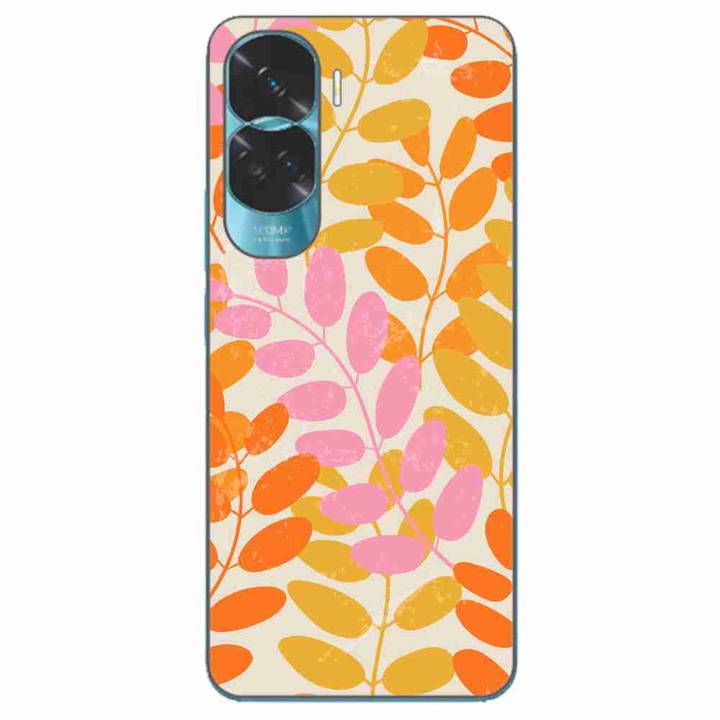 Калъф, съвместим с Honor 90 Lite 5G Silicon Gel Tpu Pattern Summer Leaves