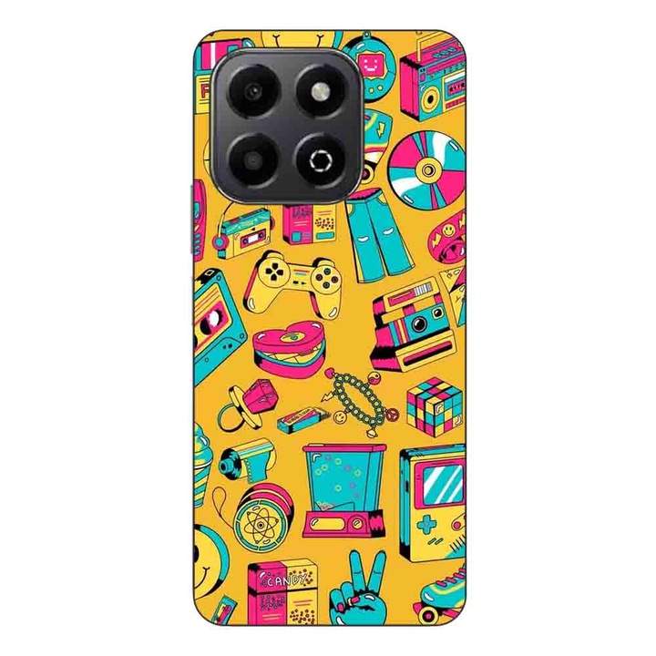 Калъф, съвместим с Honor X6b Silicone Gel Tpu Pattern Pop Art Vintage