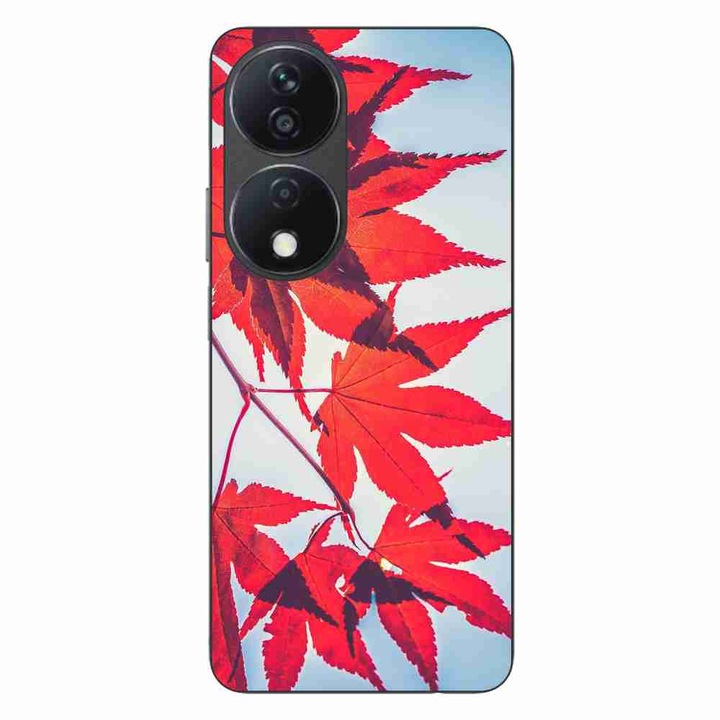 Husa compatibila cu Honor X7b Silicon Gel Tpu Model Frunze de toamna