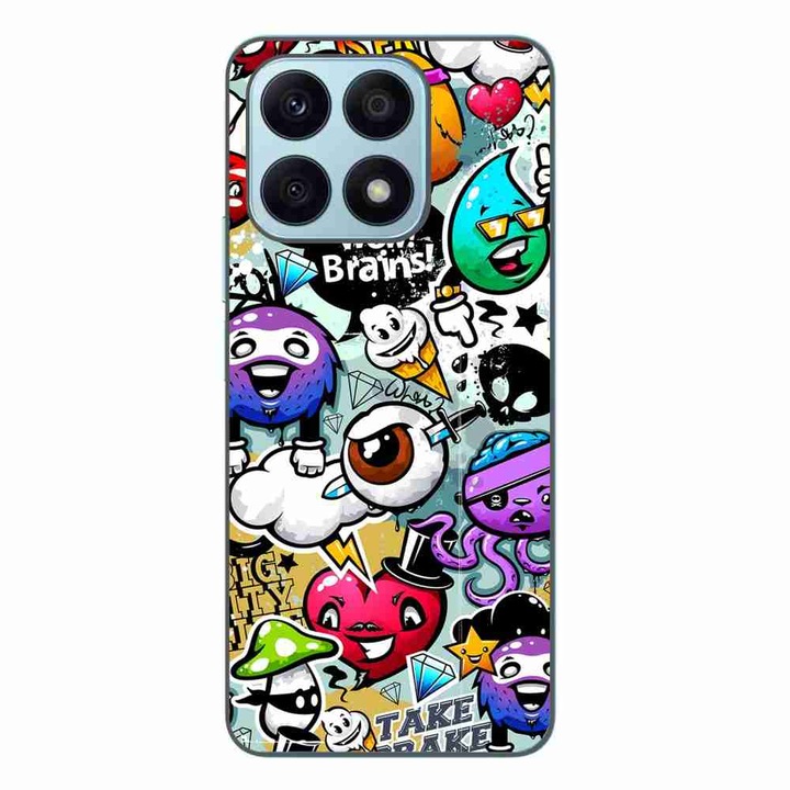 Husa compatibila cu Honor X8a Silicon Gel Tpu Model Pop Art Graffiti