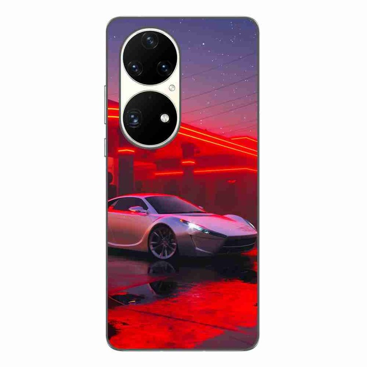 Кейс, съвместим с Huawei P50 Pro Silicone Gel Tpu Model Future Car