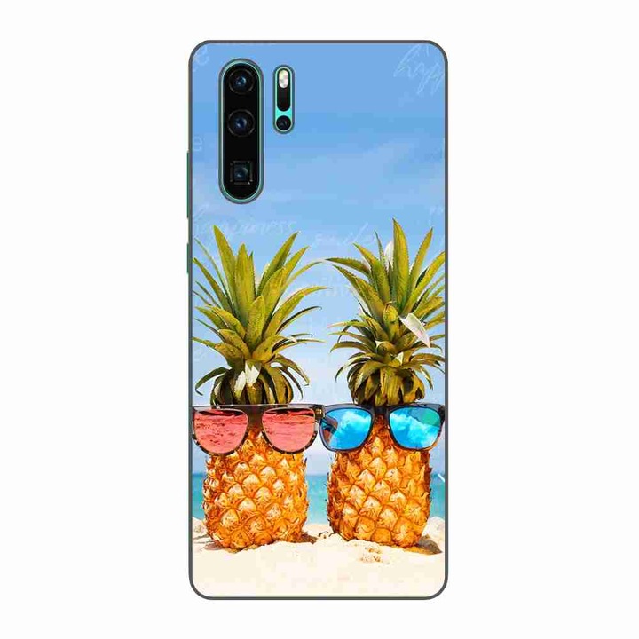 Кейс, съвместим с Huawei P30 Pro Silicone Gel Tpu Модел Beach Pinneaples