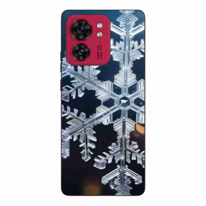 Кейс съвместим с Motorola Edge 40 Silicone Gel Tpu Модел Big Snowflake