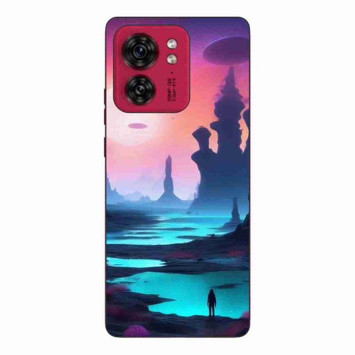 Кейс, съвместим с Motorola Edge 40 Silicone Gel Tpu Модел Mystic Planet