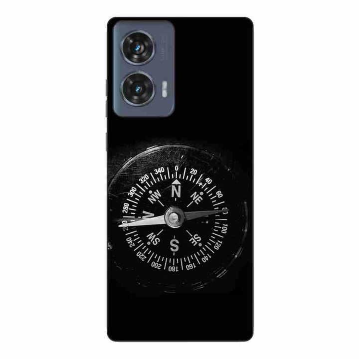 Калъф, съвместим с Motorola Edge 50 Fusion Silicone Gel Tpu Vintage Compass Pattern