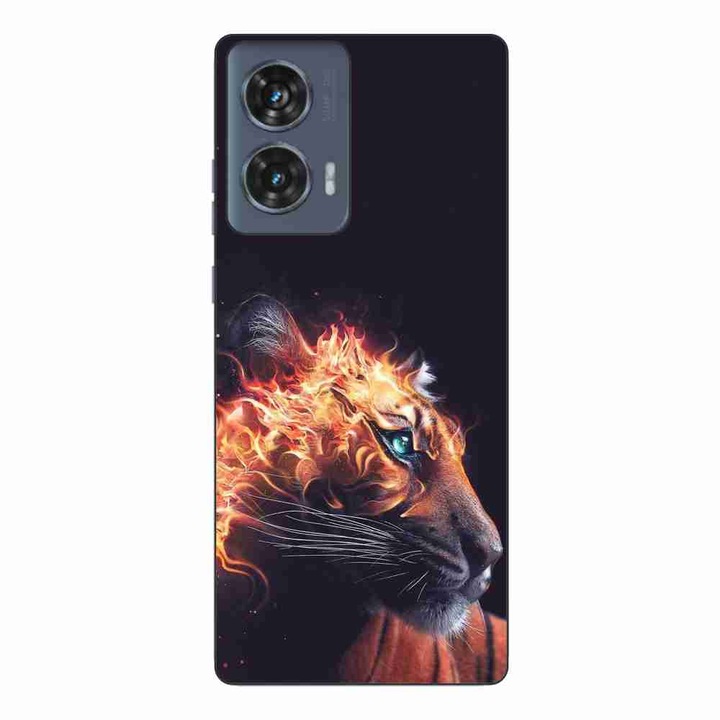 Калъф, съвместим с модел Motorola Edge 50 Fusion Silicon Gel Tpu Flameborn Tiger