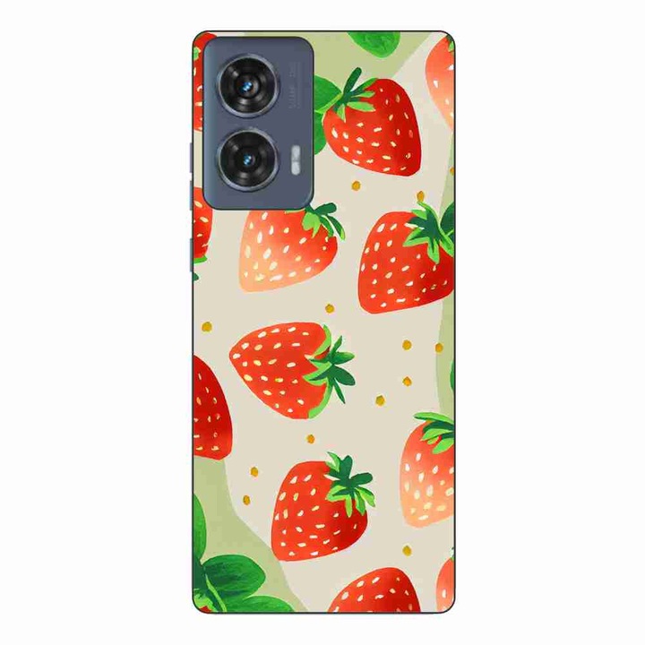 Калъф, съвместим с Motorola Edge 50 Fusion Silicone Gel Tpu Strawberry Pattern