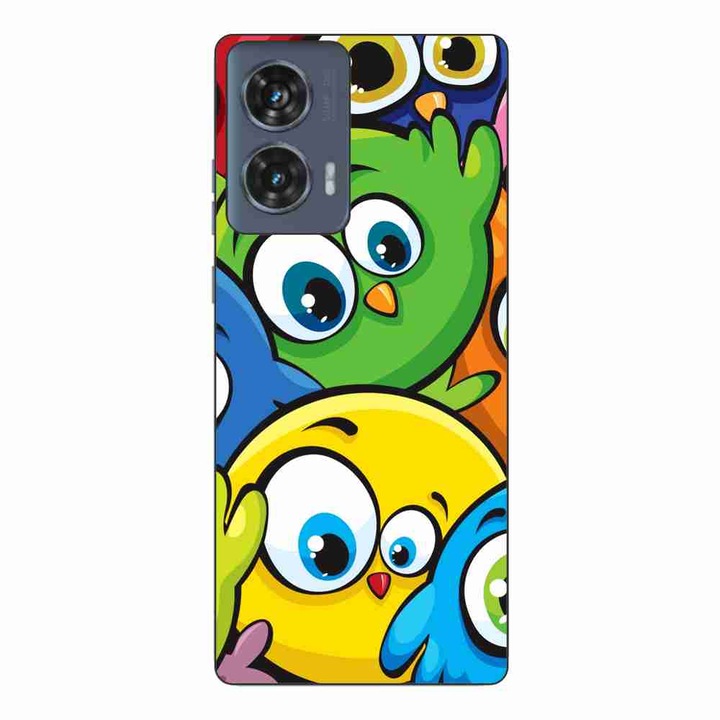 Калъф, съвместим с Motorola Edge 50 Fusion Silicone Gel Tpu Colorful Owl Pattern