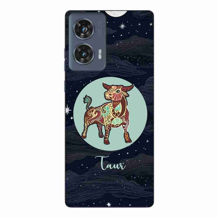 Калъф, съвместим с Motorola Edge 50 Fusion Silicon Gel Tpu Pattern Horoskop Taurus