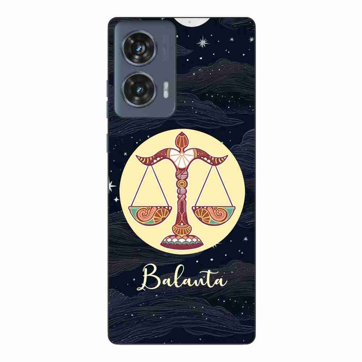 Калъф, съвместим с Motorola Edge 50 Fusion Silicone Gel Tpu Pattern Horoskop Libra