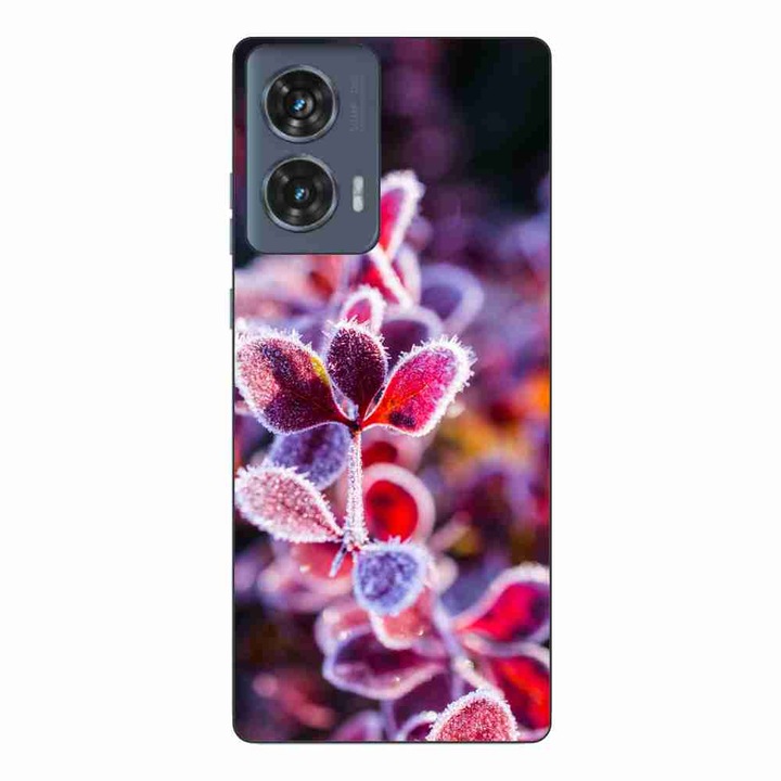 Калъф, съвместим с Motorola Edge 50 Fusion Silicone Gel Tpu Pattern Frozen Flowers