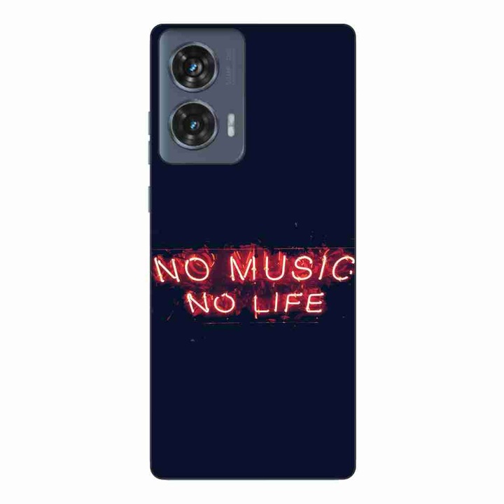 Husa compatibila cu Motorola Edge 50 Fusion Silicon Gel Tpu Model No Music No Life