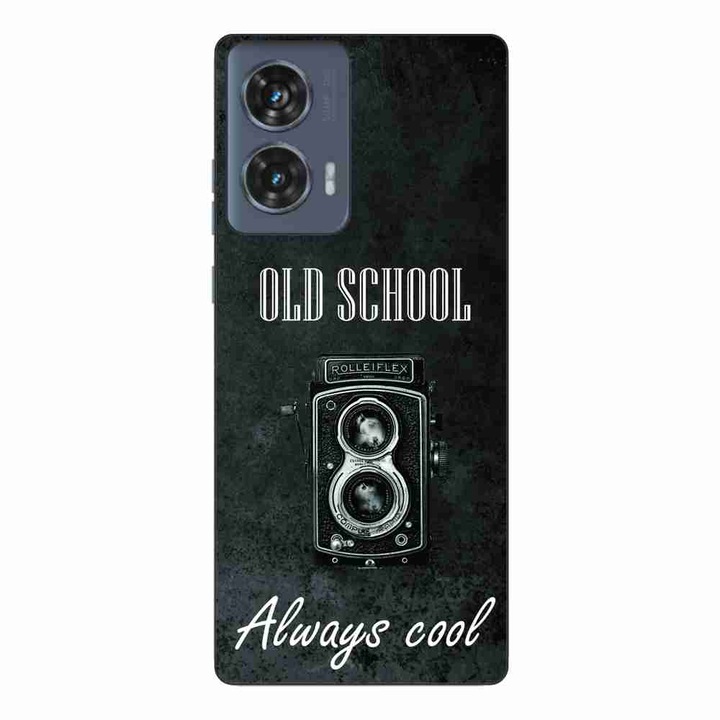 Калъф, съвместим с ретро фотоапарат Motorola Edge 50 Fusion Silicone Gel Tpu Pattern