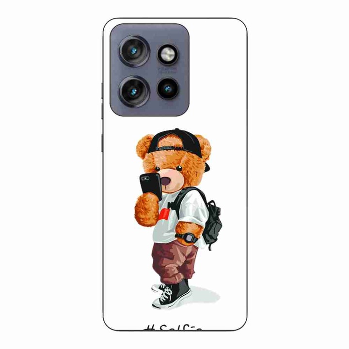 Husa compatibila cu Motorola Edge 50 Neo Silicon Gel Tpu Model Bear Teddy Selfie