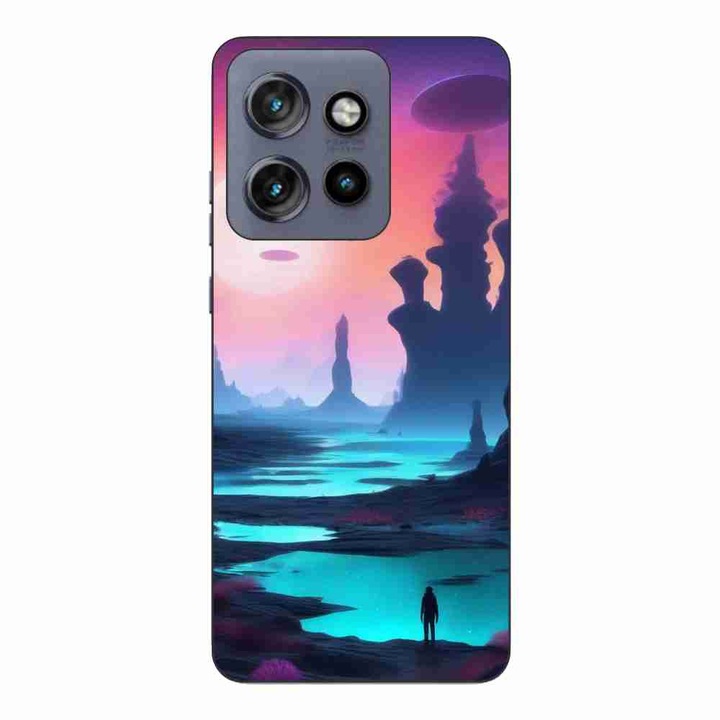 Husa compatibila cu Motorola Edge 50 Neo Silicon Gel Tpu Model Mystic Planet