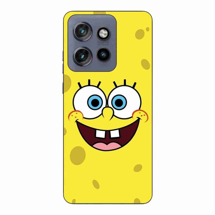 Husa compatibila cu Motorola Edge 50 Neo Silicon Gel Tpu Model Spongebob Happy