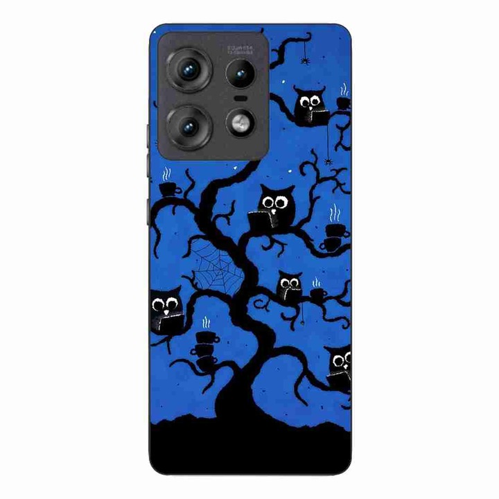 Husa compatibila cu Motorola Edge 50 Pro Silicon Gel Tpu Model Halloween Tree Owls