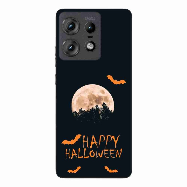 Калъф, съвместим с Motorola Edge 50 Pro Silicone Gel Tpu Pattern Happy Halloween Full Moon