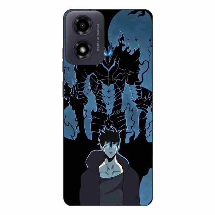 Калъф, съвместим с Motorola Moto G24 Silicone Gel Tpu Model Solo Leveling Igris