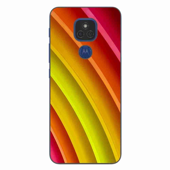 Husa compatibila cu Motorola Moto E7 Plus Silicon Gel Tpu Model Abstract Stripes