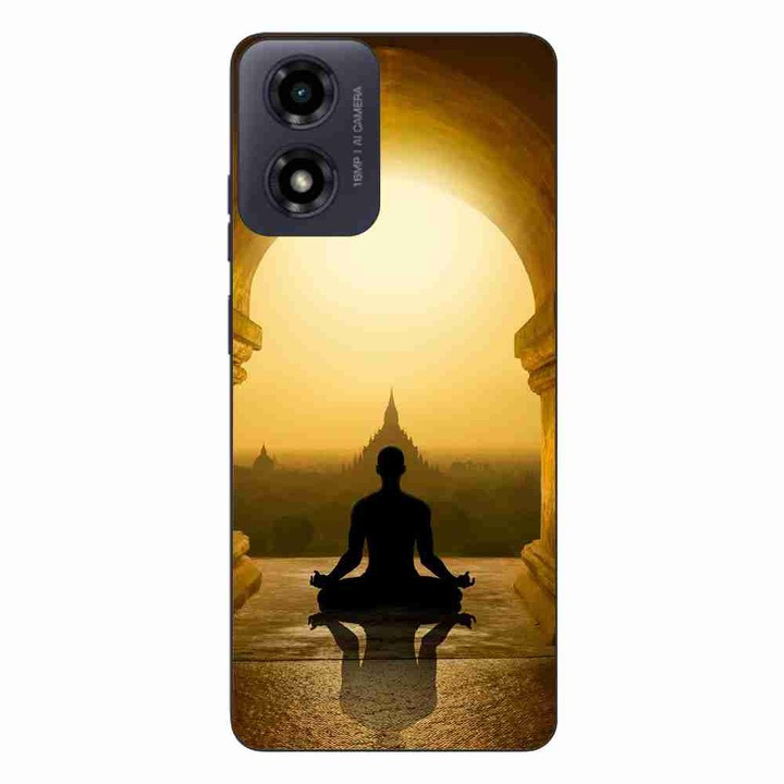 Калъф, съвместим с Motorola Moto G24 Silicone Gel Tpu Meditation Pattern