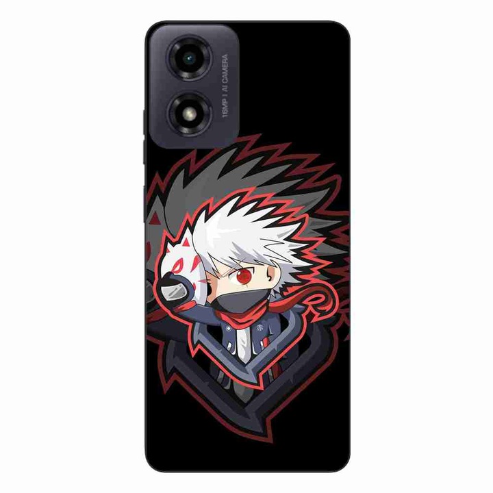 Калъф, съвместим с Motorola Moto G24 Silicone Gel Tpu Naruto Kakashi Anbu Pattern