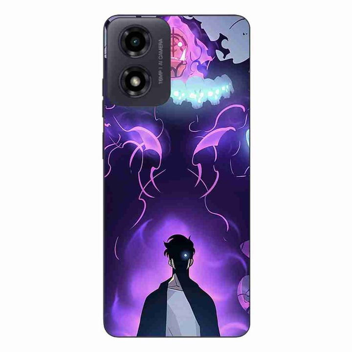 Калъф, съвместим с Motorola Moto G24 Silicone Gel Tpu Model Solo Leveling Demon