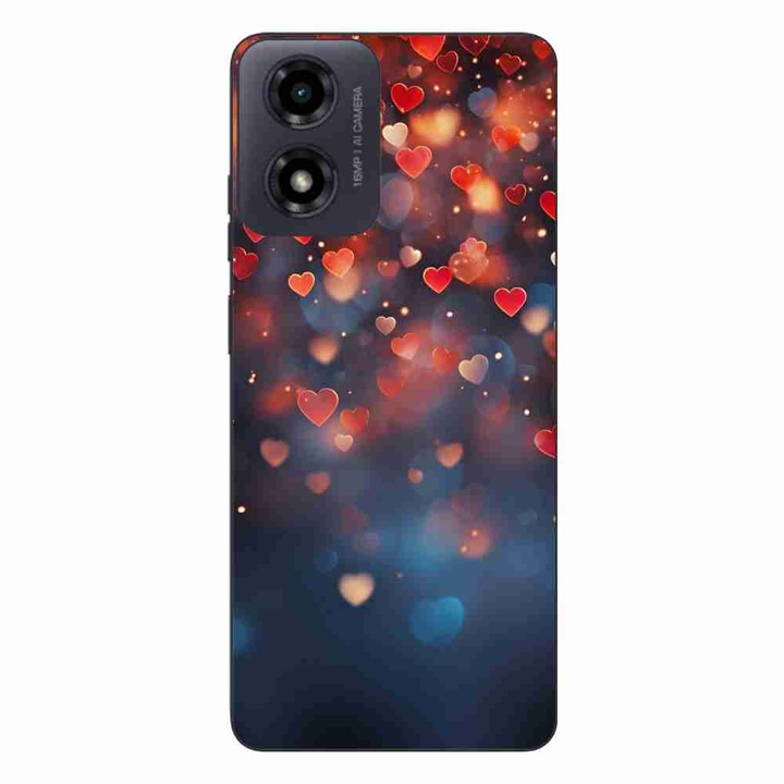 Калъф, съвместим с Motorola Moto G24 Silicone Gel Tpu Pattern Valentines Cards Vintage