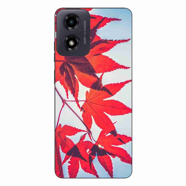Калъф, съвместим с Motorola Moto G24 Silicone Gel Tpu Pattern Autumn Leaves