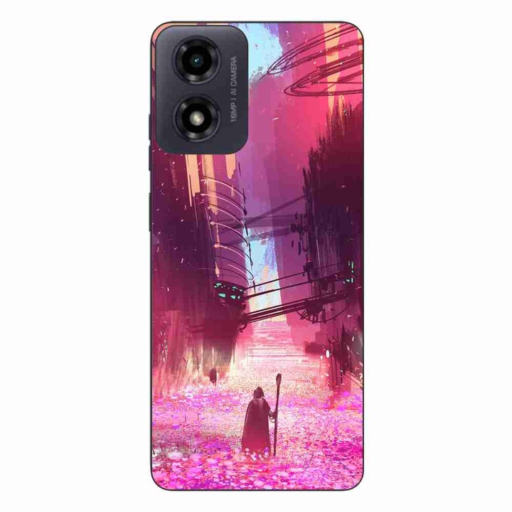 Калъф, съвместим с Motorola Moto G24 Silicone Gel Tpu Fantasy Wizard Pattern