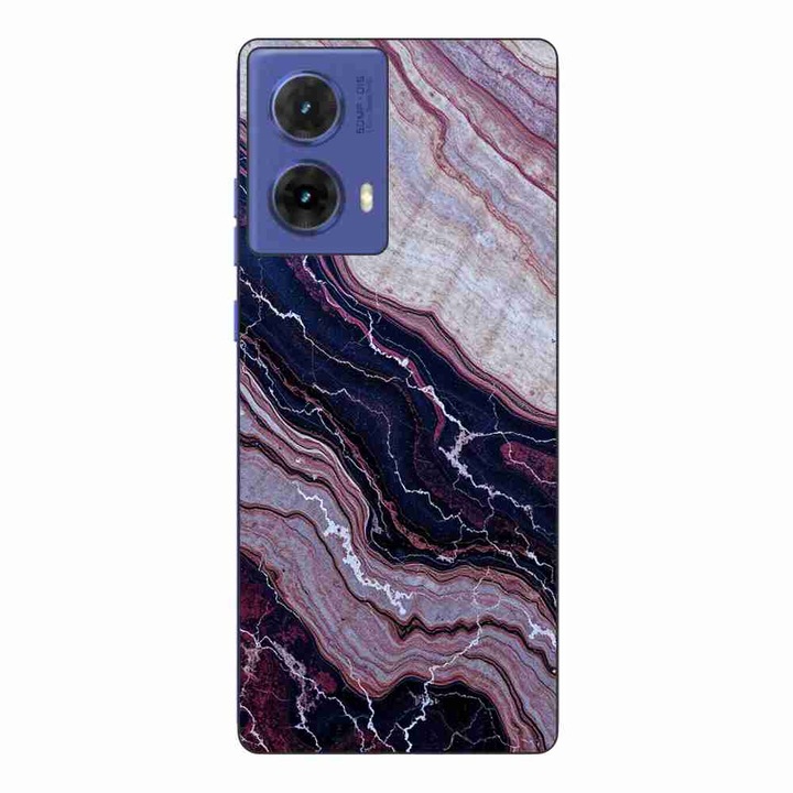 Калъф, съвместим с Motorola Moto G85 Silicone Gel Tpu Модел Amethyst Sand Marble