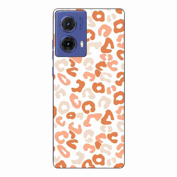Калъф, съвместим с Motorola Moto G85 Silicone Gel Tpu Animal Print Pattern Blush Cheetah