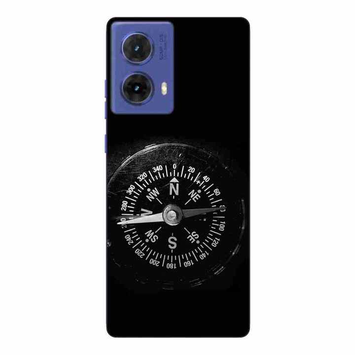 Калъф, съвместим с Motorola Moto G85 Silicone Gel Tpu Vintage Compass Pattern