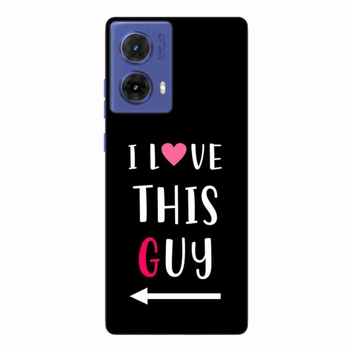 Калъф, съвместим с Motorola Moto G85 Silicone Gel Tpu Pattern Couples I love This Guy