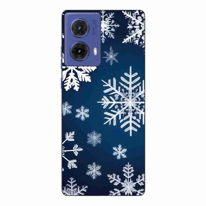 Калъф, съвместим с Motorola Moto G85 Silicone Gel Tpu Snowflake Pattern