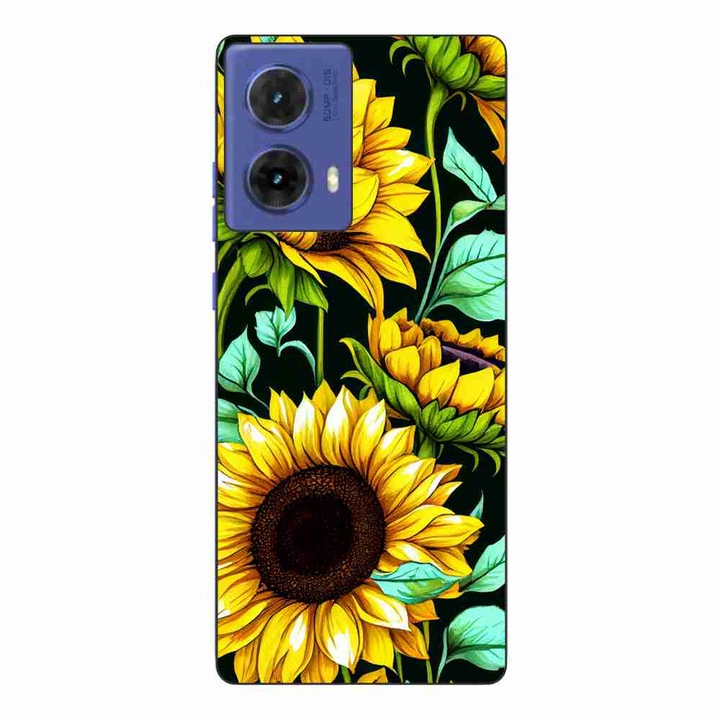 Калъф, съвместим с Motorola Moto G85 Silicone Gel Tpu Sunflower Pattern AI