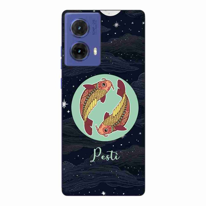 Калъф, съвместим с Motorola Moto G85 Silicone Gel Tpu Pattern Хороскоп Риби