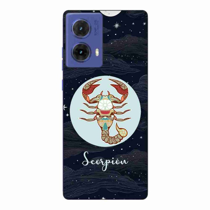 Калъф, съвместим с Motorola Moto G85 Silicone Gel Tpu Pattern Horoskop Scorpio