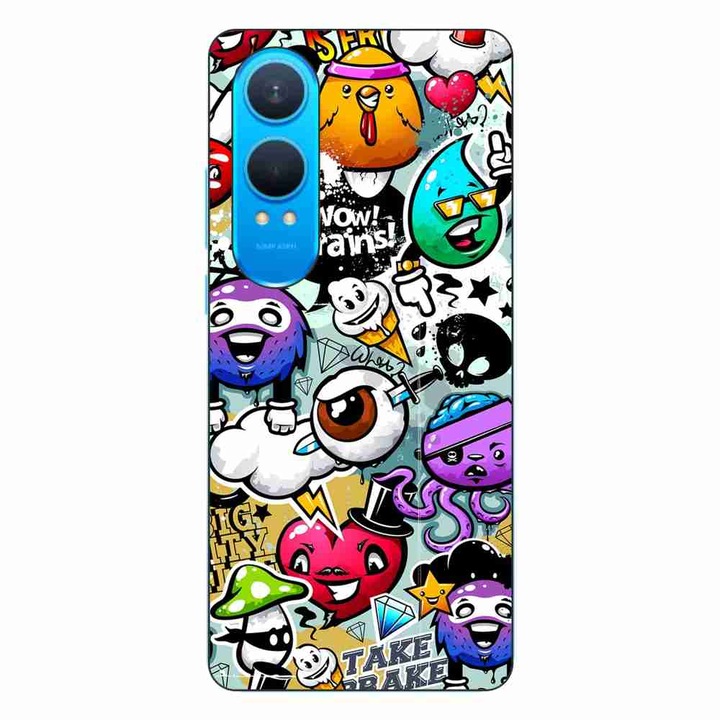 Калъф, съвместим с OnePlus Nord CE4 Lite Silicone Gel Tpu Pattern Pop Art Graffiti