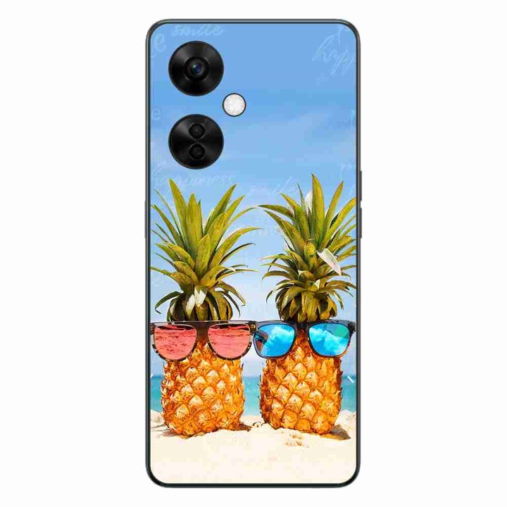 Калъф, съвместим с OnePlus Nord CE3 Lite Silicone Gel Tpu Модел Beach Pinneaples