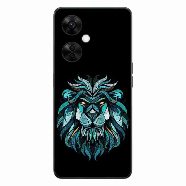 Калъф, съвместим с OnePlus Nord CE3 Lite Silicone Gel Tpu Abstract Lion Pattern