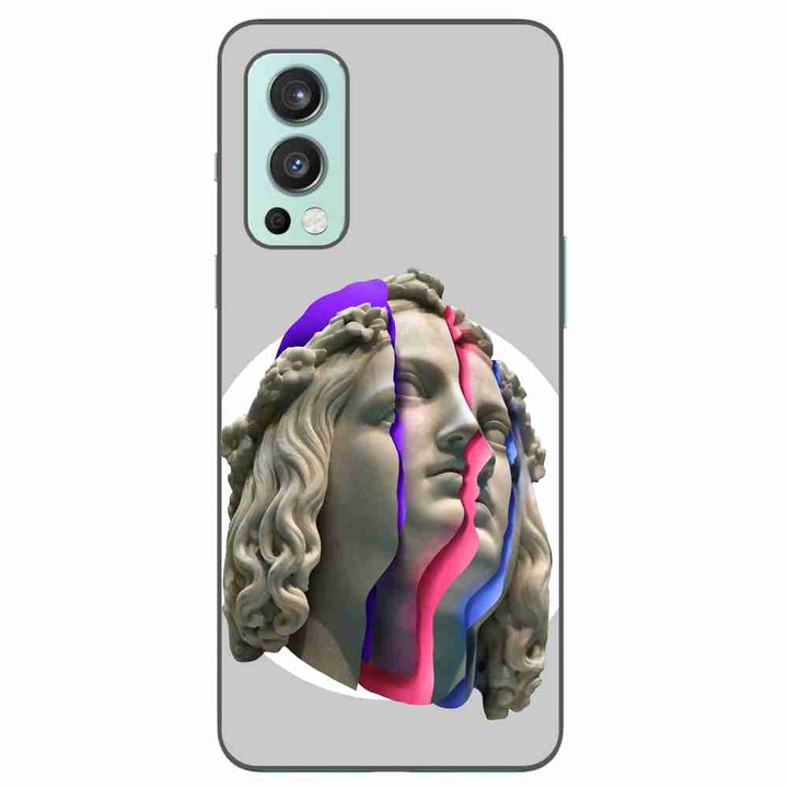 Калъф, съвместим с OnePlus Nord 2 Silicone Gel Tpu Pattern Neon Ruins