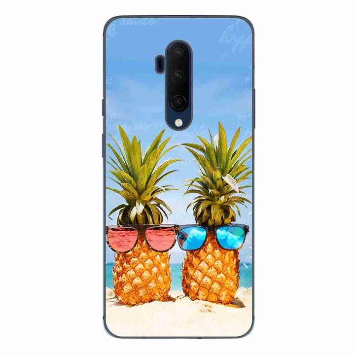 Кейс, съвместим с модел OnePlus 7T Pro Silicone Gel Tpu Beach Pinneaples