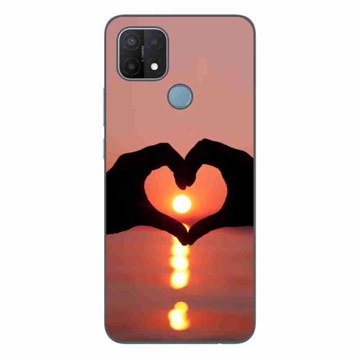 Husa compatibila cu Oppo A15 si A15s Silicon Gel Tpu Model Glow of Love